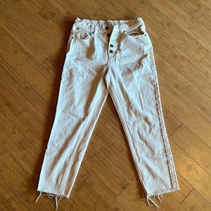 Free People “We the Free” White Button Up Pants